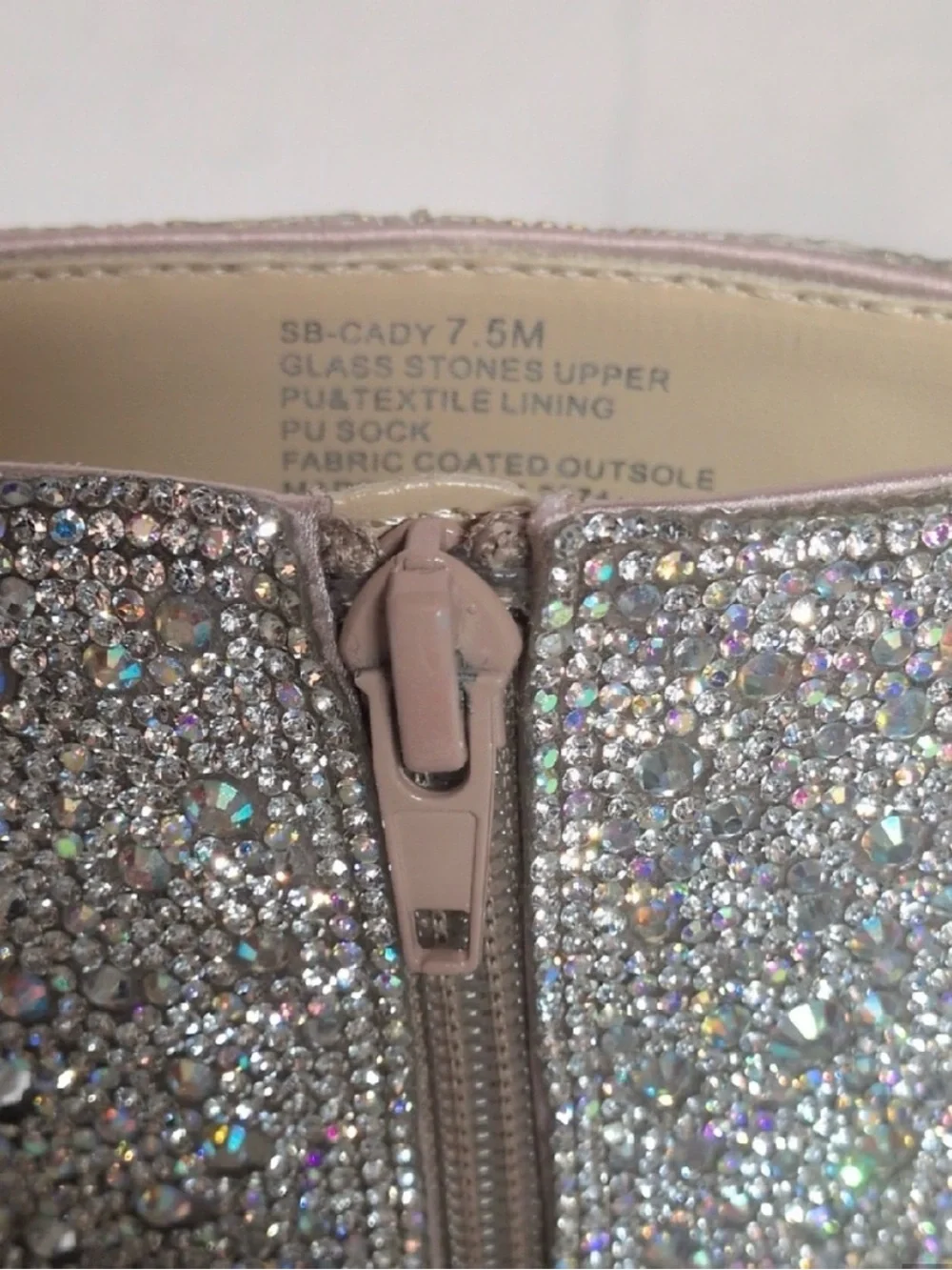 Blue By Betsey Johnson Rhinestone Encrusted Heeled Ankle Booties Size 7.5
